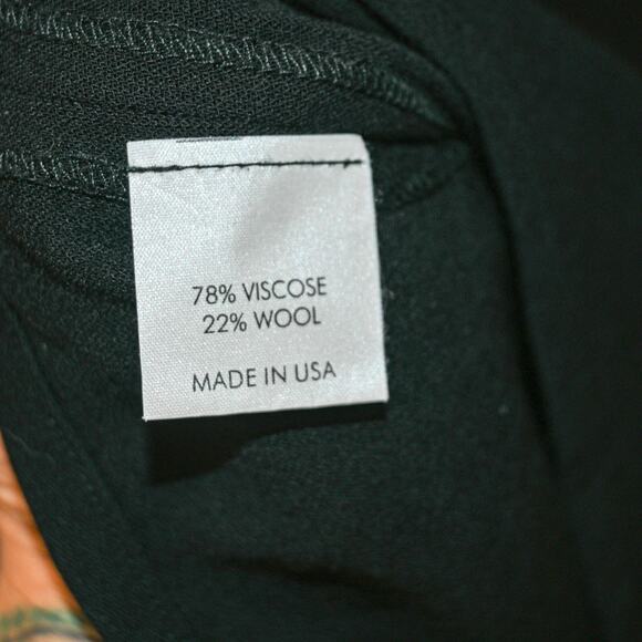 APIECE APART Women's V-neck cap sleeve Dress Black wool blend size 2 - Picture 7 of 11